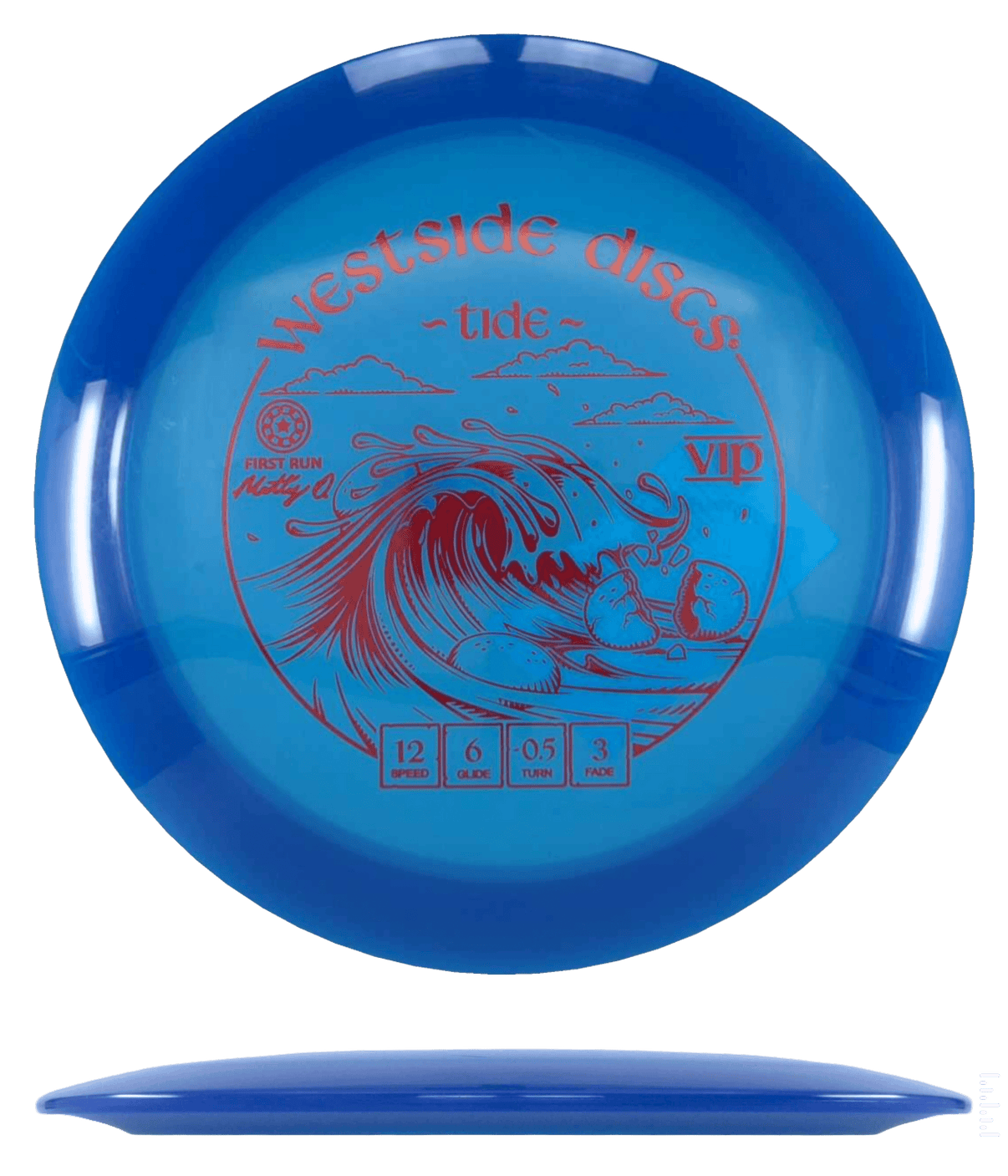 174g - Blue (Red Foil) *026* VIP - First Run Westside Discs Tide - Skyline Disc Golf