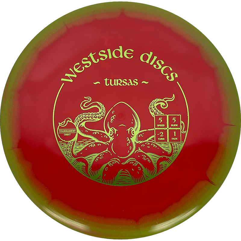 Westside Discs Tursas Westside Discs Tursas - Tournament Orbit / 172g - Red w/ Green Gold Rim (Green Gold Foil) *1031* - Skyline Disc Golf