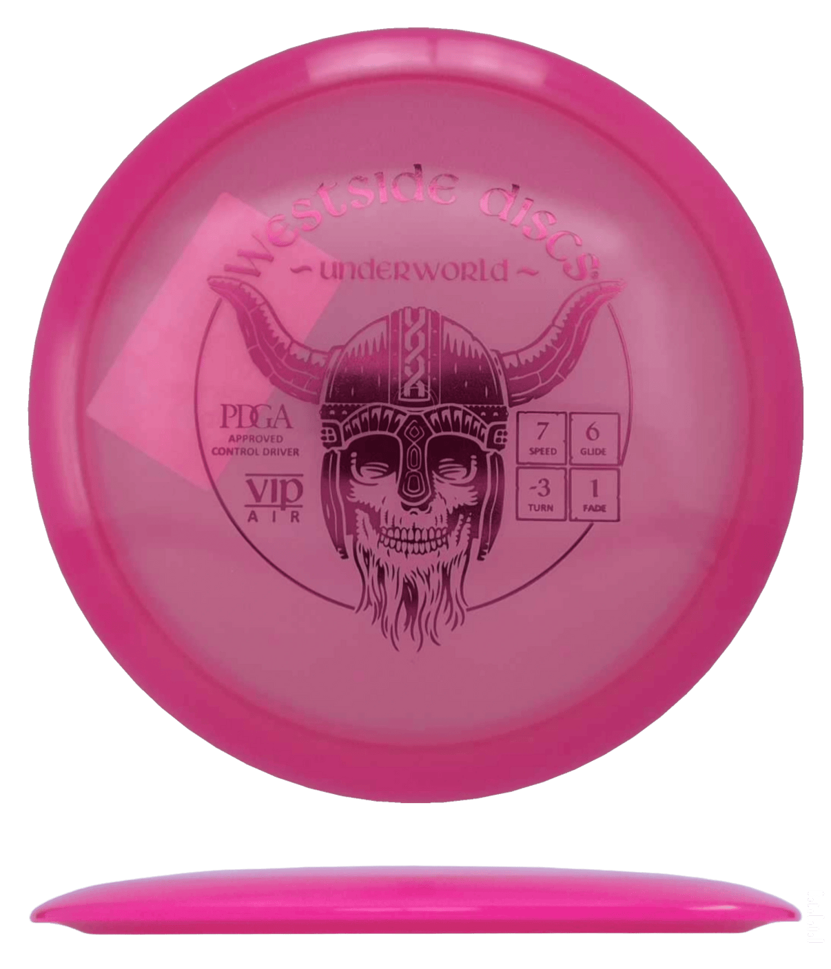 156g - Pink (Crimson Foil) VIP Air Westside Discs Underworld - Skyline Disc Golf
