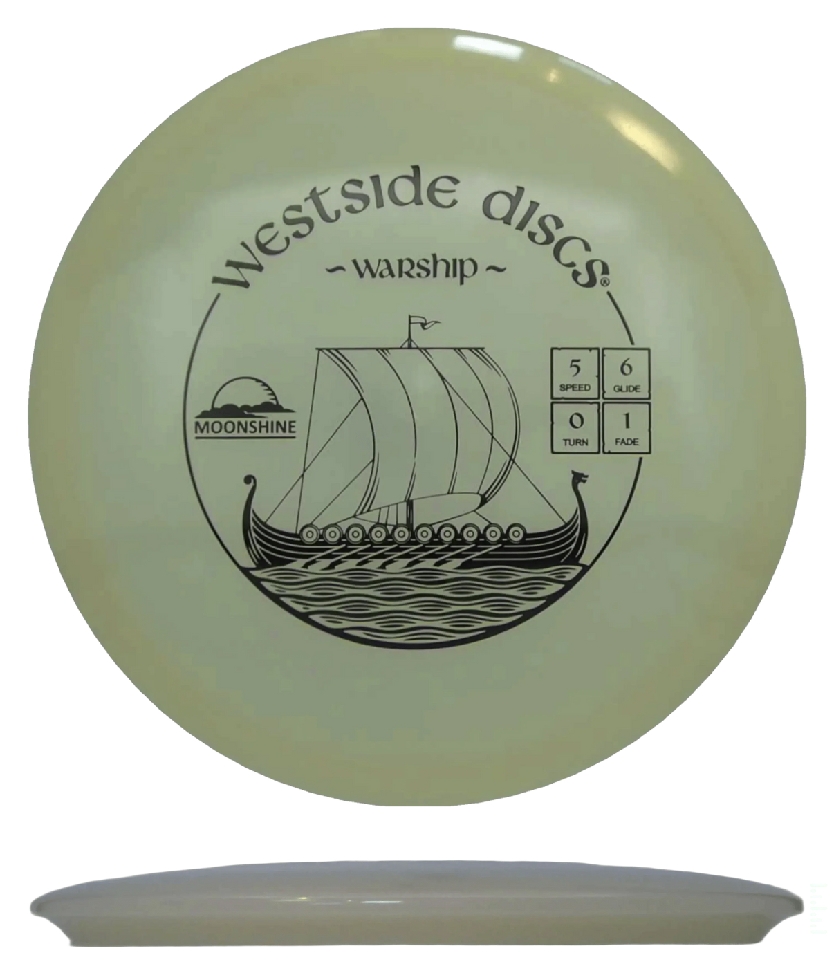 Westside Discs Warship - VIP Moonshine / 177g - Glow (Black) *090* - Skyline Disc Golf
