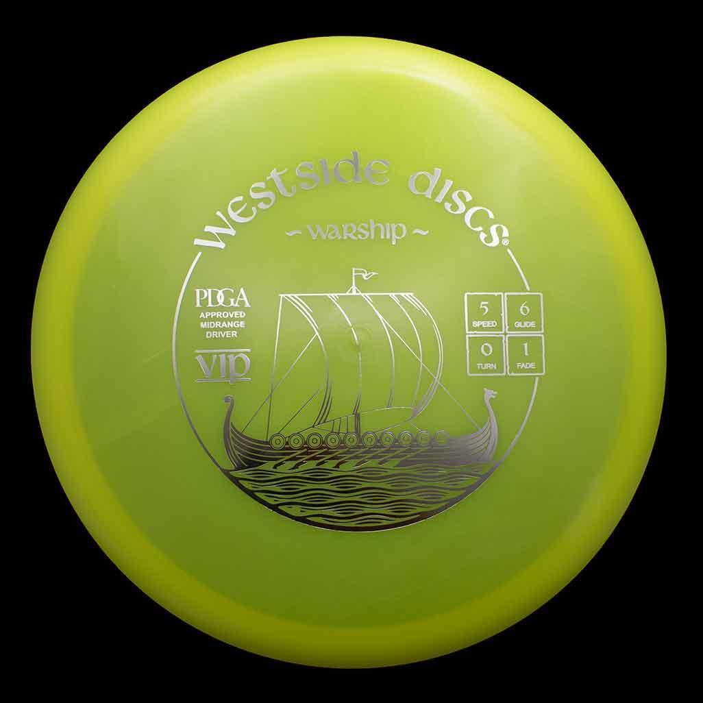 175g - Yellow (Silver) VIP Westside Discs Warship - Skyline Disc Golf
