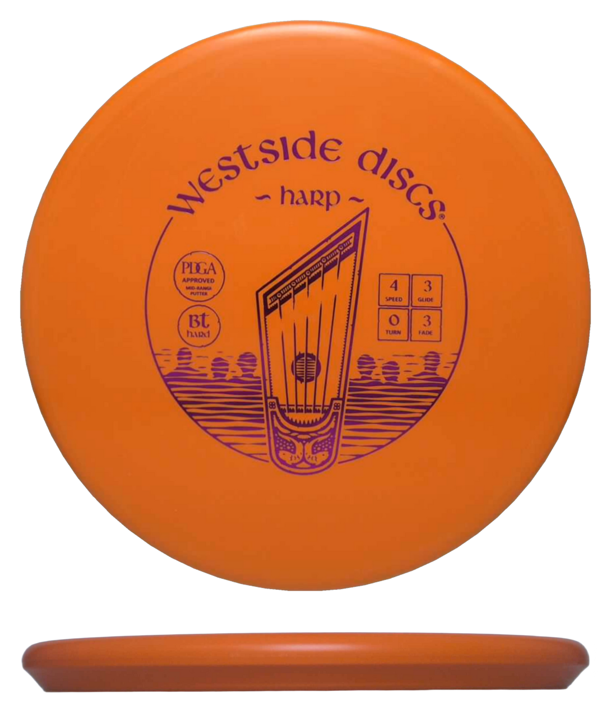 Westside Harp - BT Hard / 175g - Orange (Magenta Foil) - Skyline Disc Golf