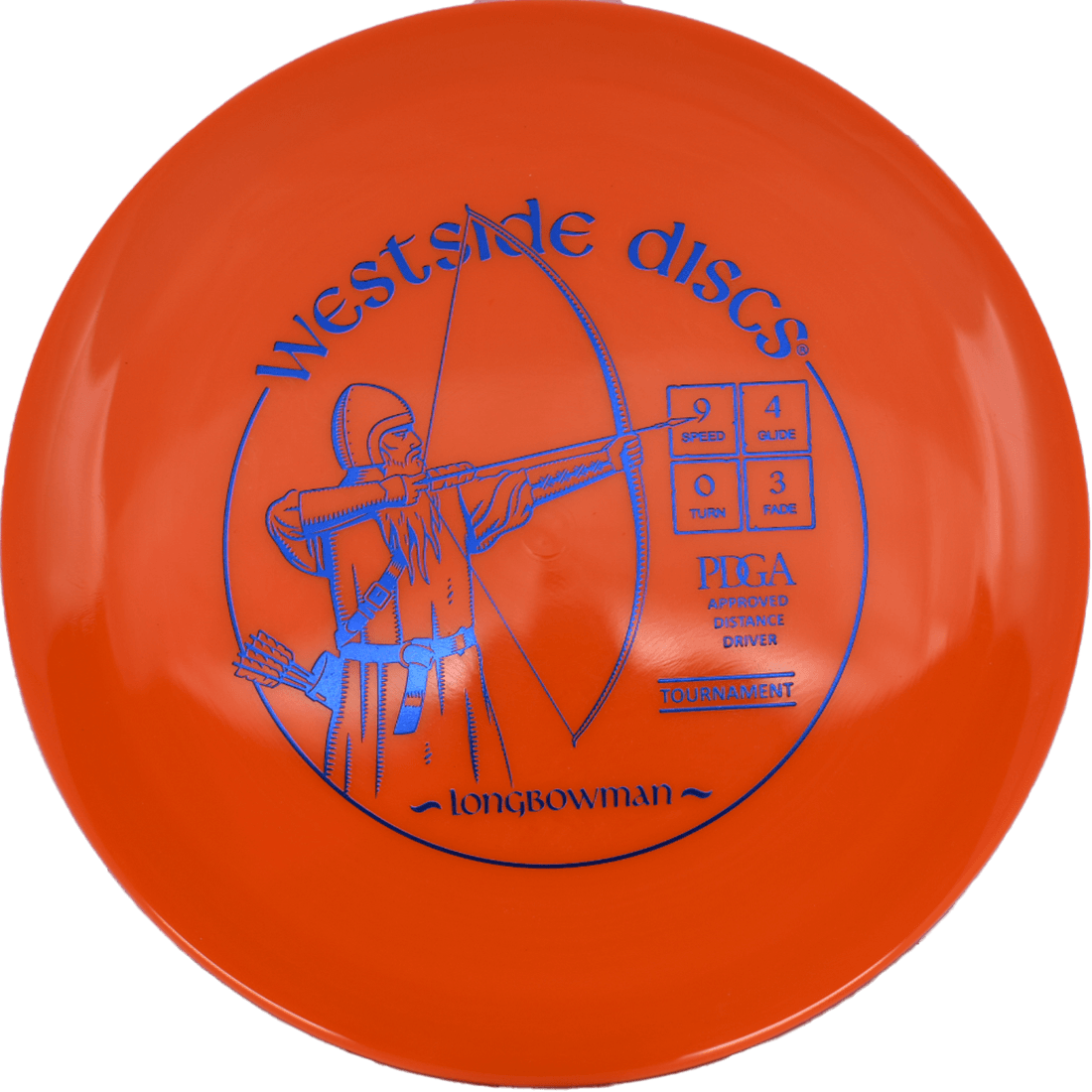 Westside Discs Longbowman - Tournament / 173g - Orange (Blue Foil)