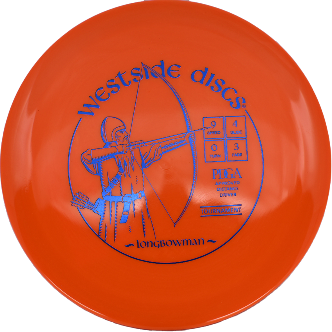 Westside Discs Longbowman Westside Discs Longbowman - Tournament / 173g - Orange (Blue Foil) - Skyline Disc Golf