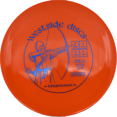 Westside Discs Longbowman Westside Discs Longbowman - Tournament / 173g - Orange (Blue Foil) - Skyline Disc Golf