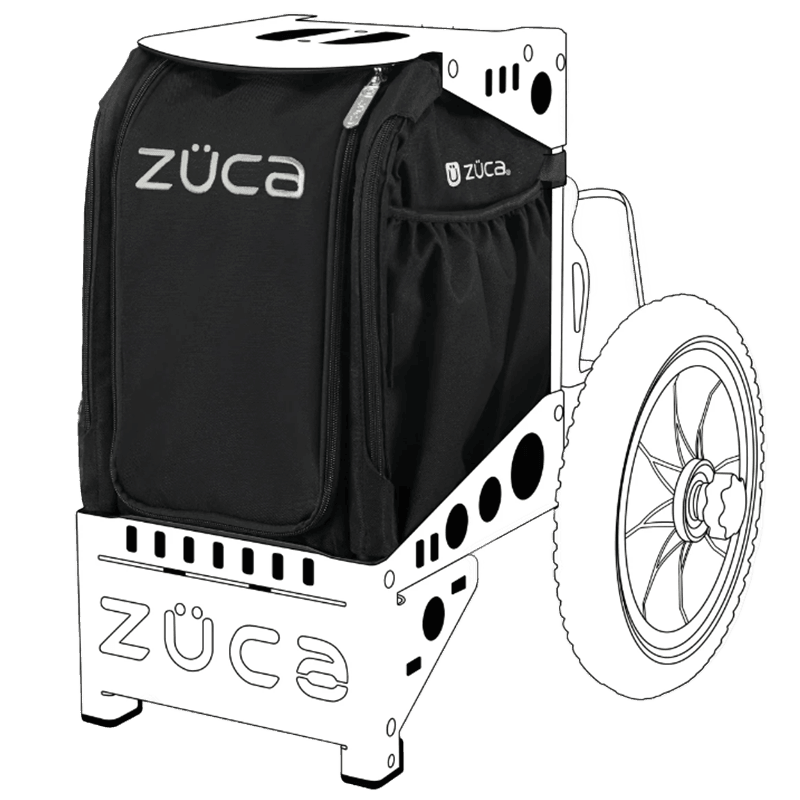 Black Zuca Compact Cart Insert Bag - Skyline Disc Golf