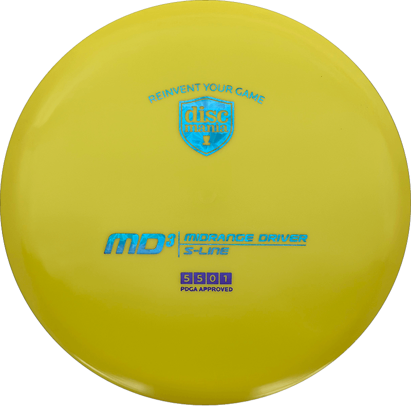 Discmania MD3 Discmania MD3 - S Line / 179g - Yellow (Blue Shatter) - Skyline Disc Golf