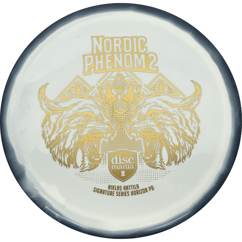 174g - White w/ Black Rim (Gold) Horizon (Nordic Phenom 2) Discmania PD - Skyline Disc Golf