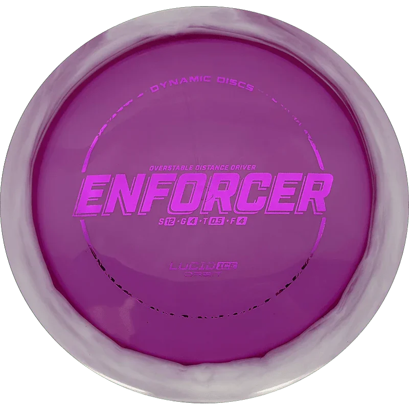 Dynamic Discs Enforcer - Lucid Ice Orbit / 174g - Magenta (Magenta Foil) - Skyline Disc Golf
