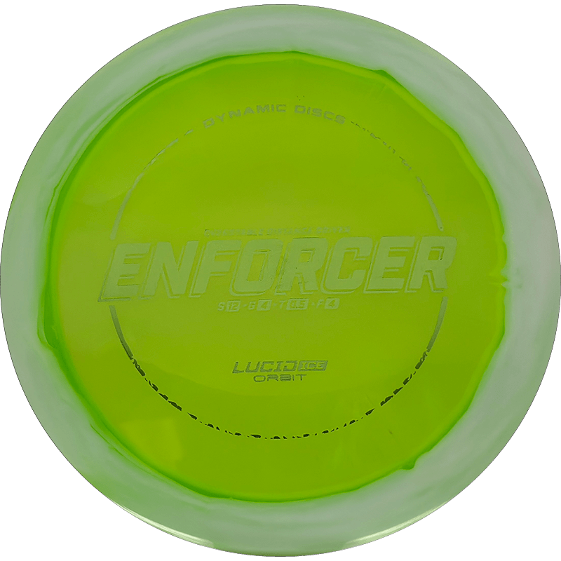 Dynamic Discs Enforcer Dynamic Discs Enforcer - Lucid Ice Orbit / 174g - Chartreuse (Chartreuse Foil) - Skyline Disc Golf