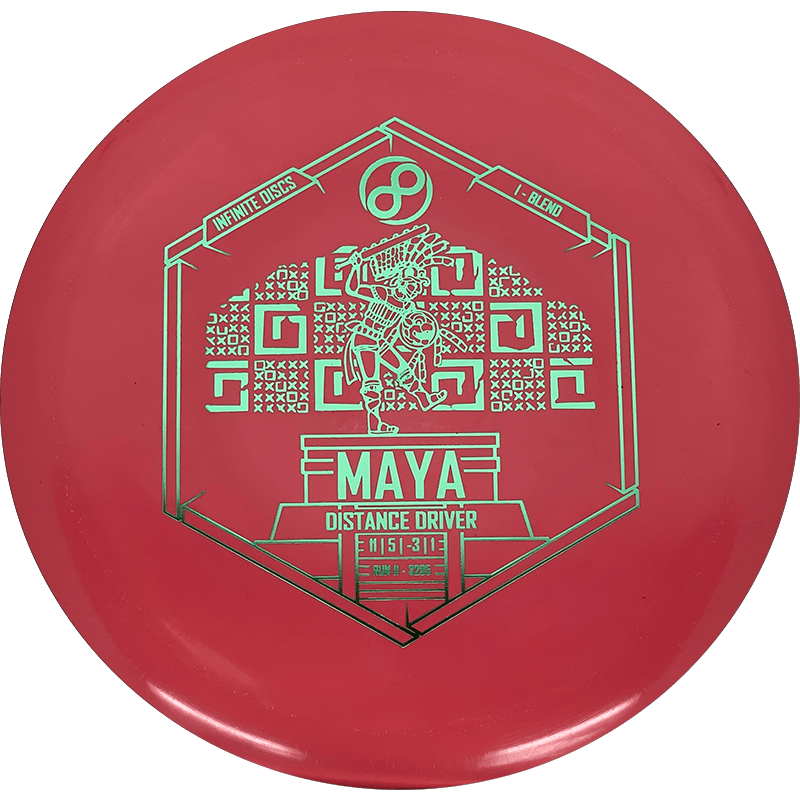 Infinite Discs Maya Infinite Discs Maya - I-Blend / 170g - Pastel Red (Green Foil) - Skyline Disc Golf