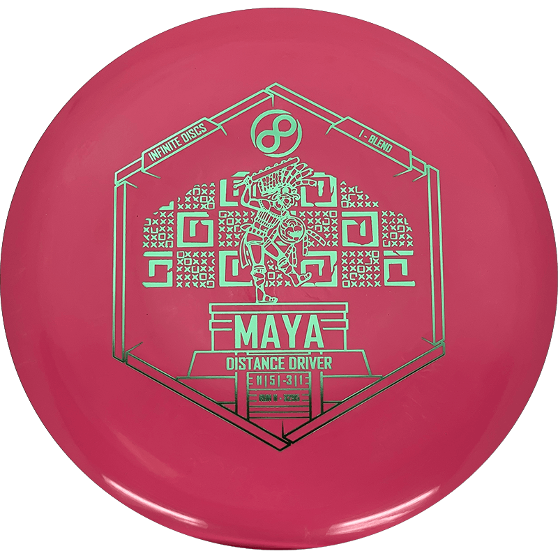 Infinite Discs Maya Infinite Discs Maya - I-Blend / 171g - Pastel Pink (Green Foil) - Skyline Disc Golf