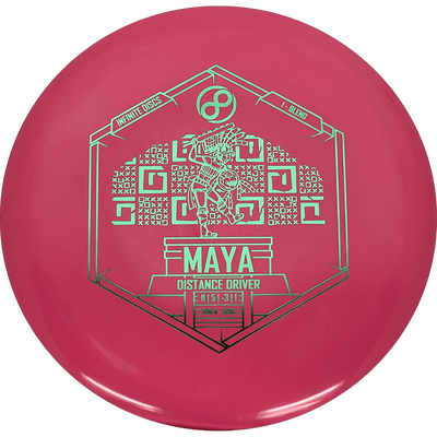 Infinite Discs Maya Infinite Discs Maya - I-Blend / 171g - Pastel Pink (Green Foil) - Skyline Disc Golf