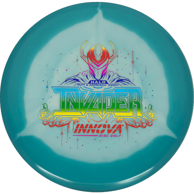 Innova Invader Innova Invader - Halo Star / 173g - White w/ Hint of Teal w/ Teal Rim (Rainbow) - Skyline Disc Golf