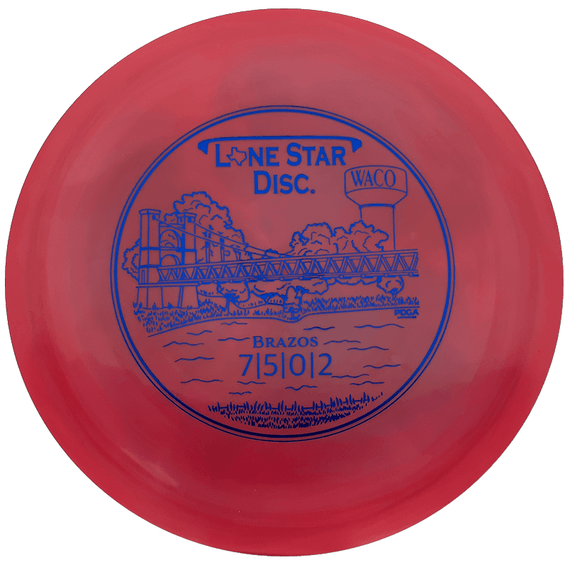 171g - Red Swirl (Blue Foil) Bravo Lone Star Discs Brazos - Skyline Disc Golf