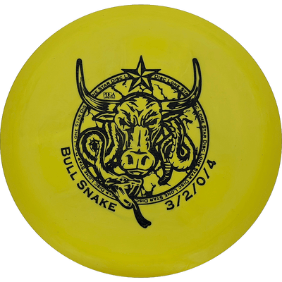 Lone Star Discs Bull Snake Lone Star Discs Bull Snake - Victor 1 / 174g - Yellow (Black) - Skyline Disc Golf