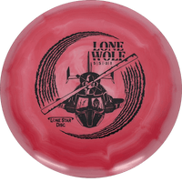 174g - Red Swirl (Black) Alpha Lone Star Discs Lone Wolf - Skyline Disc Golf