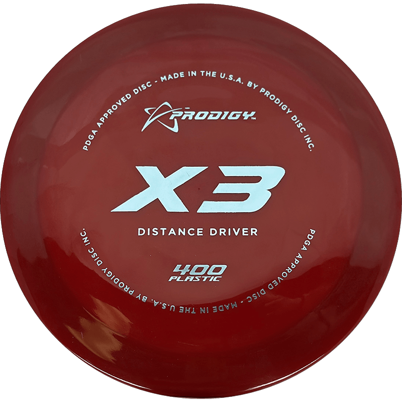 Prodigy Disc X3 Prodigy Disc X3 - 400 / 174g - Red Wine (Green Gold) - Skyline Disc Golf