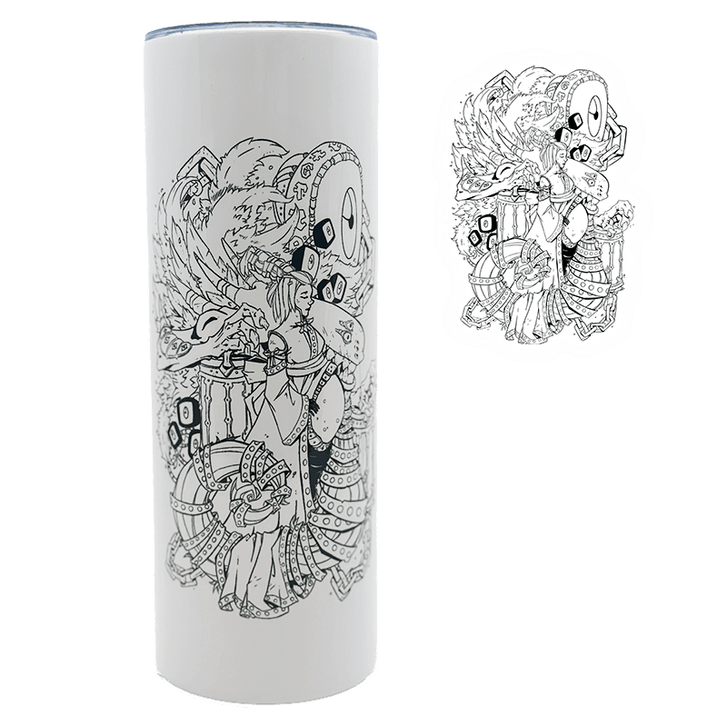 Skyline Disc Golf Sublimated Tumbler - 20 oz. / Grudge (Skooba's Art) - Skyline Disc Golf