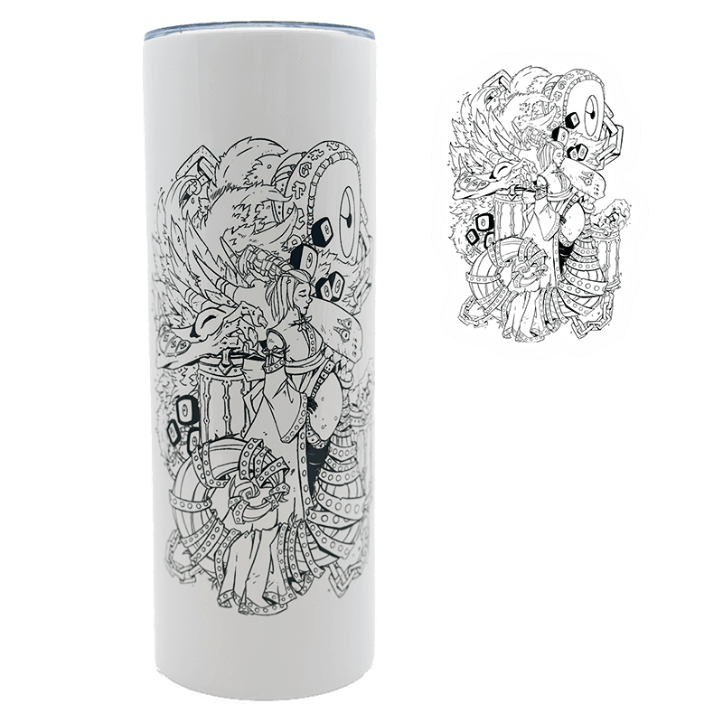 Skyline Disc Golf Sublimated Tumbler - 20 oz. / Grudge (Skooba's Art)