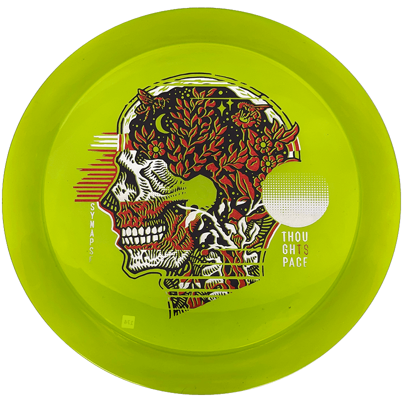 Thought Space Athletics Synapse Thought Space Athletics Synapse - Ethos / 174g - Chartreuse (Crimson/Silver) - Skyline Disc Golf