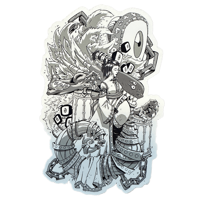 Vinyl Stickers - Skooba's Art / Grudge - Glossy - Skyline Disc Golf