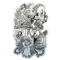 Vinyl Stickers - Skooba's Art / Grudge - Glossy - Skyline Disc Golf