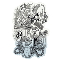 Grudge - Glossy Skooba's Art Vinyl Stickers - Skyline Disc Golf